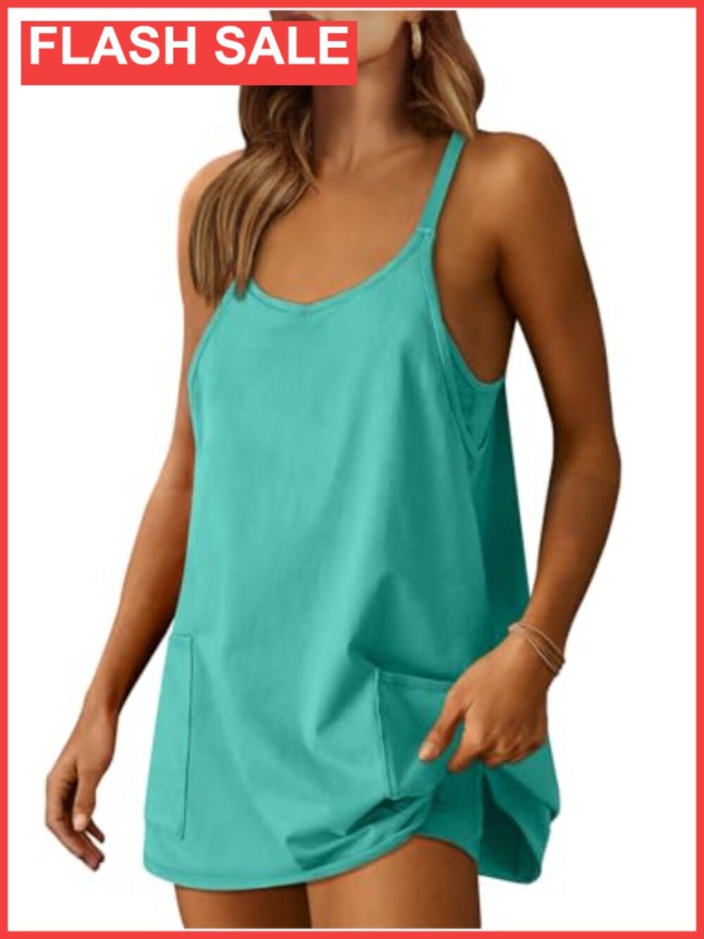 Women Athletic Dress Built in Shorts Active Tennis Summer